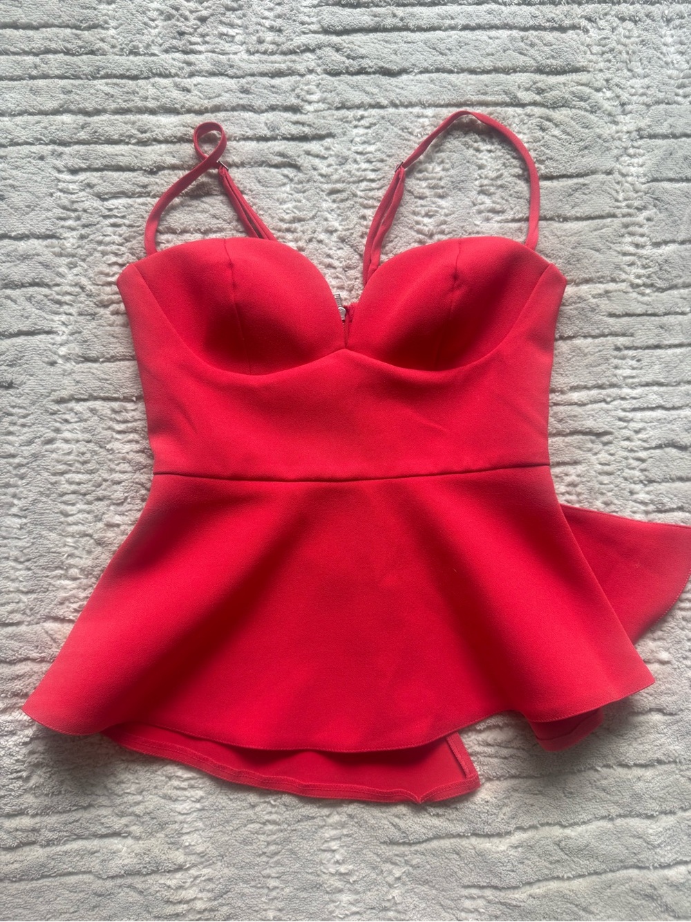 Kendall & Kylie Red Peplum Bustier Camisole